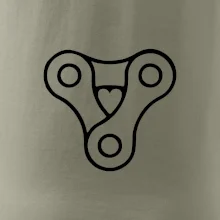 Cyklo srdce řetěz trojúhelník