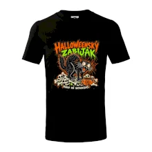 Halloweenský černý kocour čeká na podrbání