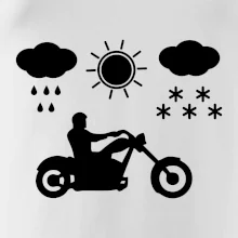 Motorkář za každého počasí - chopper