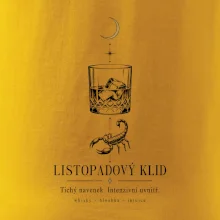 Listopadový klid whisky a štír linková kresba