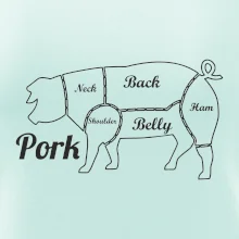 Prase nákres rozřezání