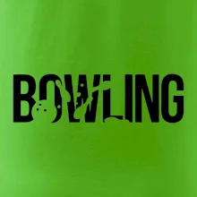 Bowling nápis kuželky