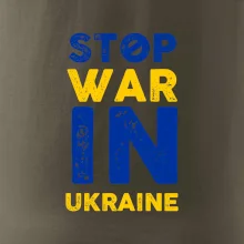 Barevný nápis Stop war in ukraine