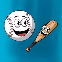 Parové triko - baseballová pálka a míček