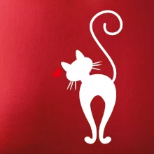 Zamilovaná kočka zezadu