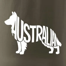Australský Ovčák - nápis v těle