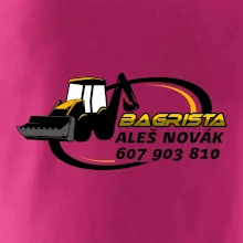 Bagrista v kruhu - vlastní nápis