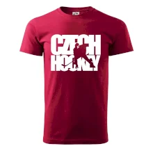 Czech hockey - nápis s hokejistou - Mistrovství světa v ledním hokeji 2026