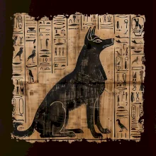 Egyptské hieroglyfy pes