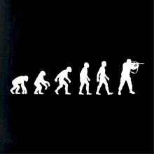 Evoluce vojáka - stojící Evoluce vojáka - stojící