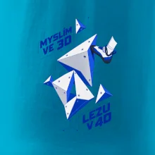 Bouldering myslím ve 3d lezu v 4d