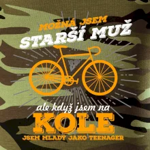 Starší muž - cyklista silniční kolo