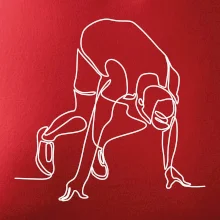 Běžec na startu jedním tahem