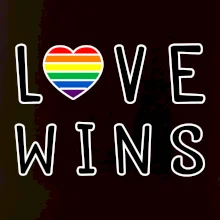 Love wins nápis