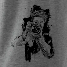 Fotograf kreslený tužkou Fotograf kreslený tužkou