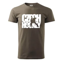 Czech hockey - nápis s hokejistou - Mistrovství světa v ledním hokeji 2026