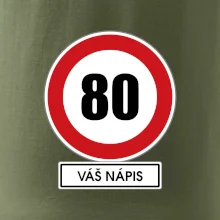 Dopravní značka - rychlost 80 - váš nápis