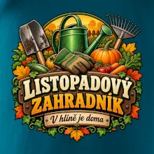 Listopadový zahradník v hlíně je doma