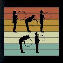 Vintage bubeník pochod