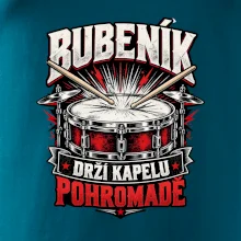 Bubeník drží kapelu pohromadě - červený rockový buben