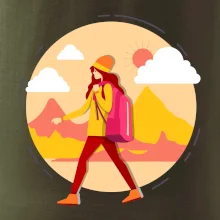 Barevný párový motiv na hory