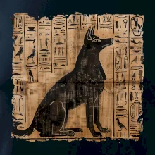 Egyptské hieroglyfy pes