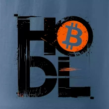Hodl velký nápis a logo BTC