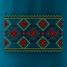 Ukrajinský vzor - Červeno Zelený