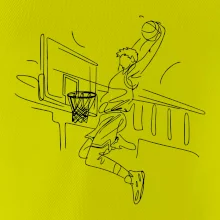 Basketbalista jedním tahem - výskok