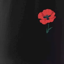 Vlčí mák kreslený na prsu