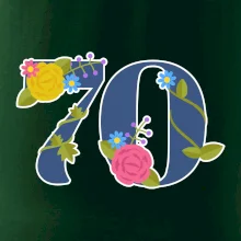 Květinové číslo kreslené - 70