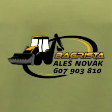 Bagrista v kruhu - vlastní nápis