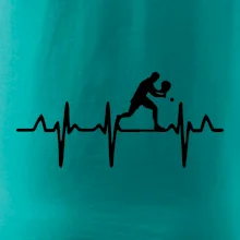 EKG stolní tenista stojící