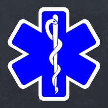 Rescue - Hvězda na prsu +  nápis na zádech