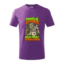 Pondělní zombie míchá kávu kostěnou rukou