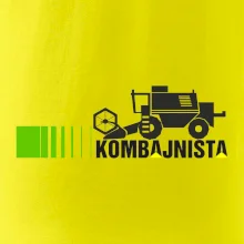 Kombajnista zelená a žlutá