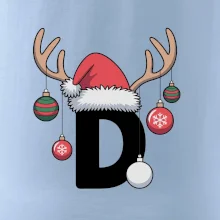 Vanoční rodinná trička - písmeno a čepice