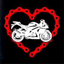 Moto srdce řetěz - supersport