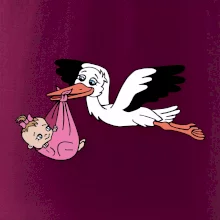 Čáp a miminko - holka (Hana-creative)