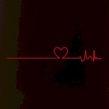 Poker EKG srdce červené