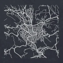 Mapy měst černobílé Jablonec nad Nisou