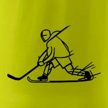 Kreslený hokejista tučnou fixou