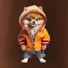 Pomeranian v bundě