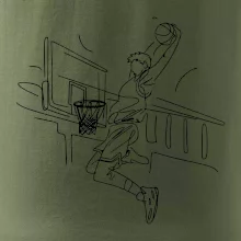 Basketbalista jedním tahem - výskok