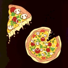 Pizza + Pizza kousek