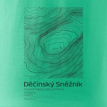 Děčínský Sněžník - vrstevnice v obdélníku