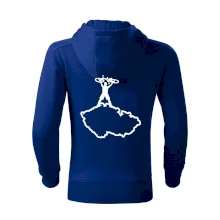 Mapa ČR - cyklista na prsou