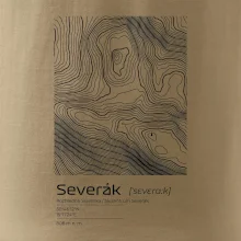 Severák - vrstevnice v obdélníku