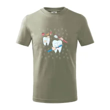 Zubařské tričko - kartáček a jídlo