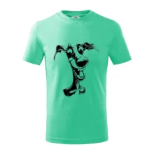 Černobílá karikatura chrt